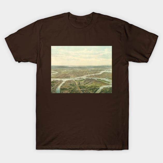 Antique Map of St. Petersburg, Russia, 1878 T-Shirt by MasterpieceCafe